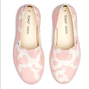 Toms Ortholite Alpargata Mallow Natural Pink Cow Print Canvas